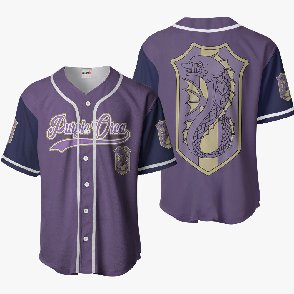 Purple Orca Baseball Jersey For Men And Women