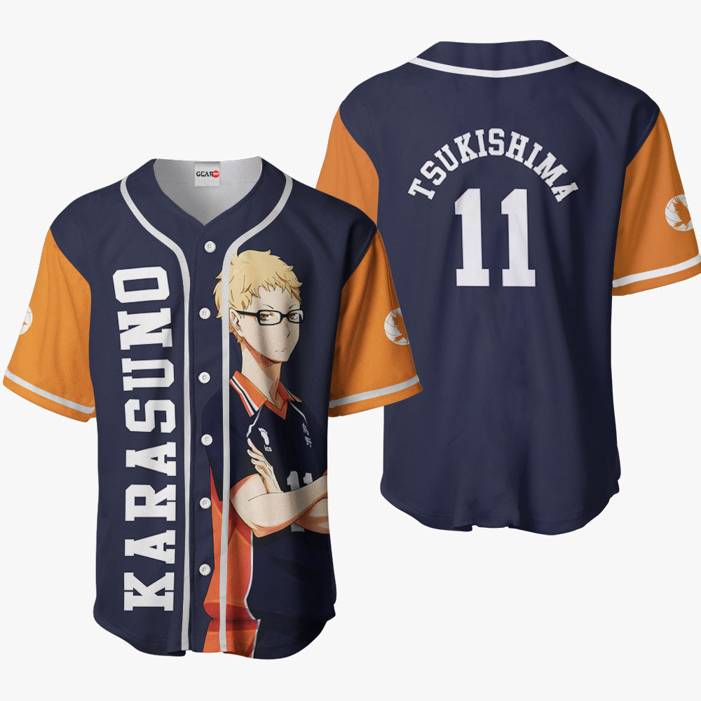 Kei Tsukishima No11 Baseball Jersey For Men And Women