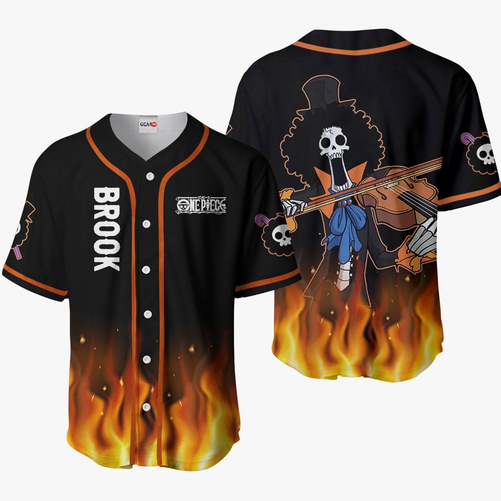 Brook Baseball Jersey OP Anime For Men And Women