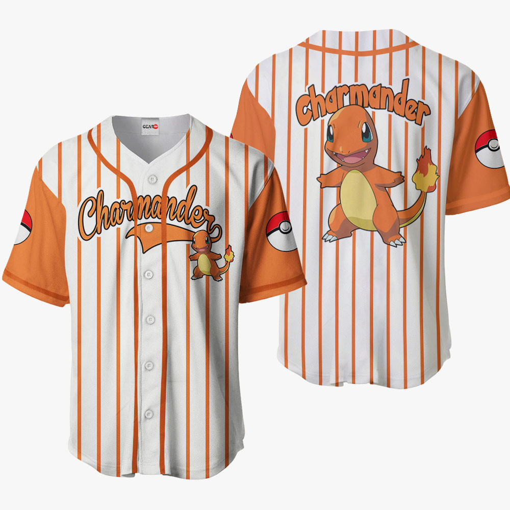 Charmander Baseball Jersey For Fans For Men And Women
