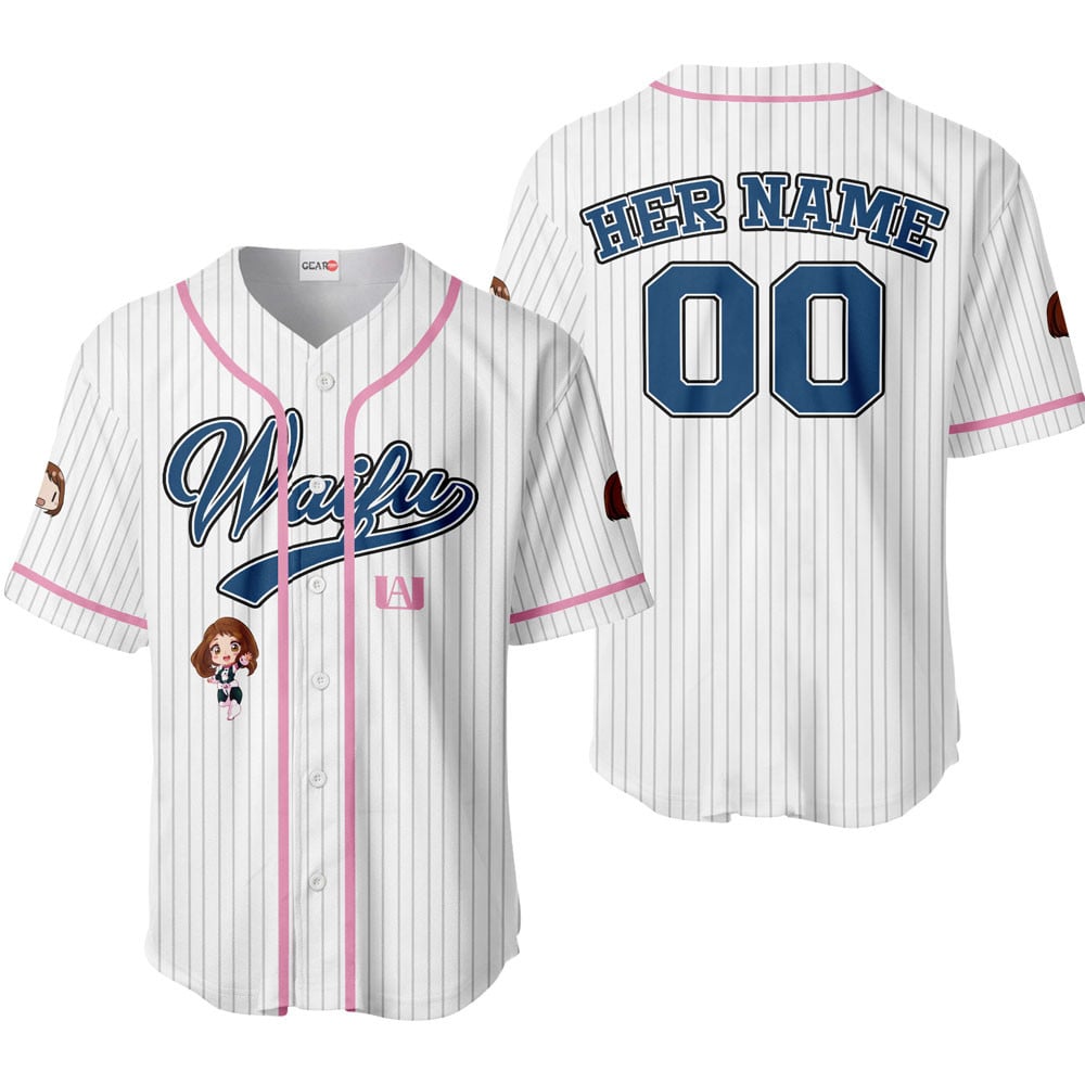 Ochako Uraraka Baseball Jersey Waifu Personalized Edition For Men And Women
