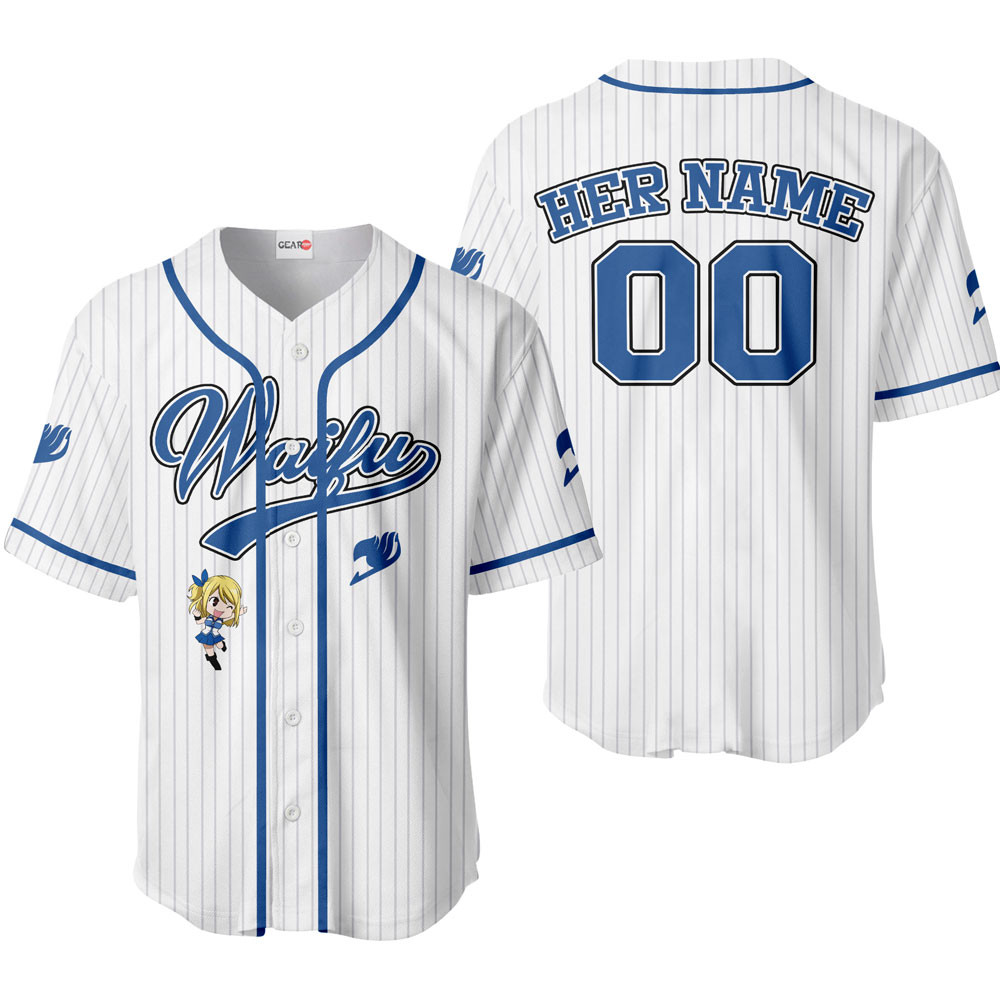 Lucy Heartfilia Baseball Jersey Waifu Personalized Edition For Men And Women