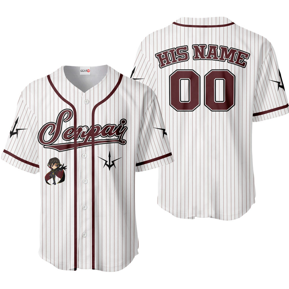 Lelouch Baseball Jersey Senpai Personalized Edition For Men And Women