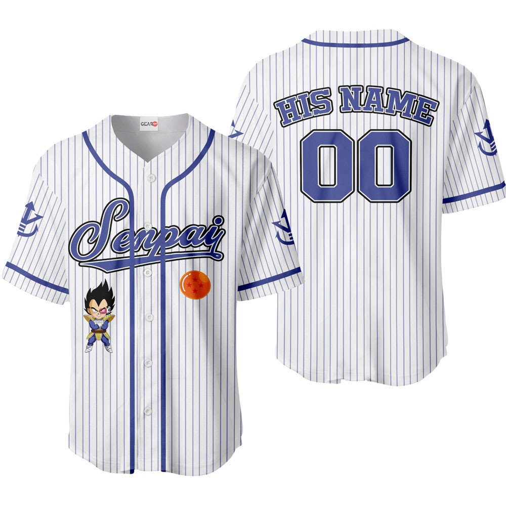 Vegeta Baseball Jersey Senpai Personalized Edition For Men And Women