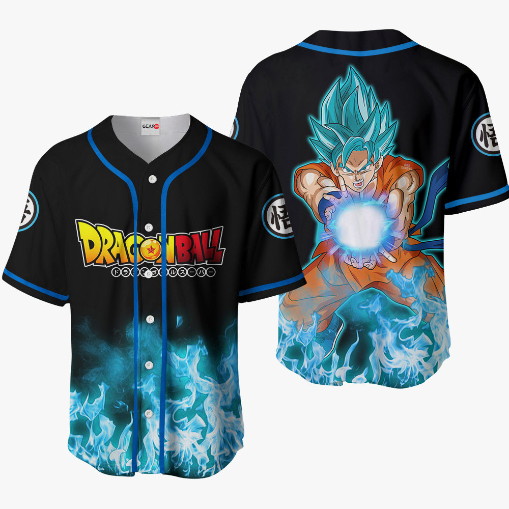 Goku Super Saiyan Blue Baseball Jersey For Men And Women