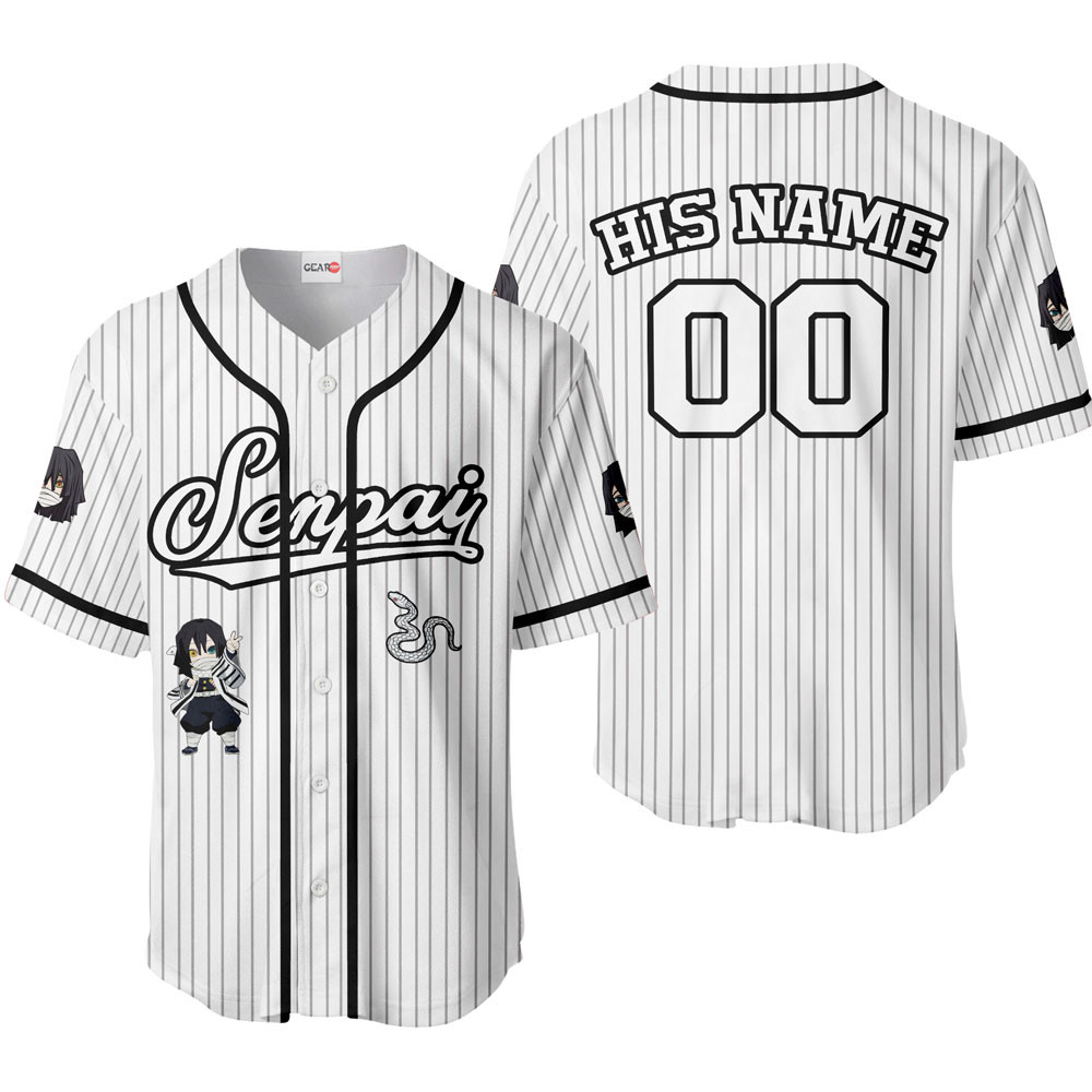 Obanai Iguro Baseball Jersey Senpai Personalized Edition For Men And Women