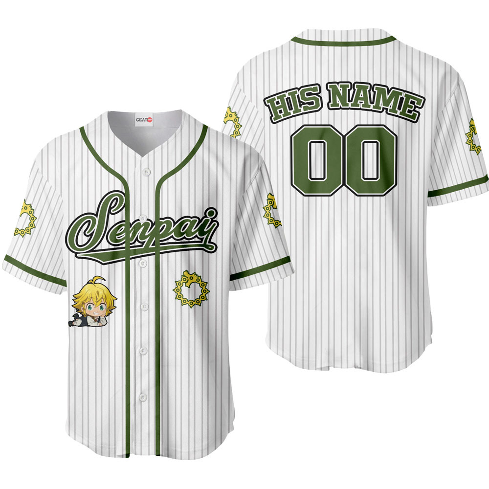 Meliodas Baseball Jersey Senpai Personalized Edition For Men And Women
