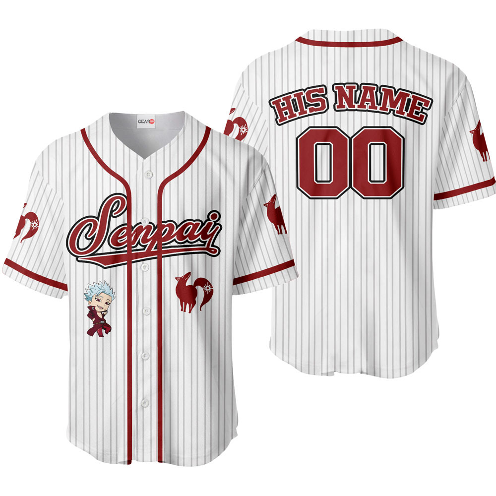 Ban Sin of Greed Baseball Jersey Senpai Personalized Edition For Men And Women