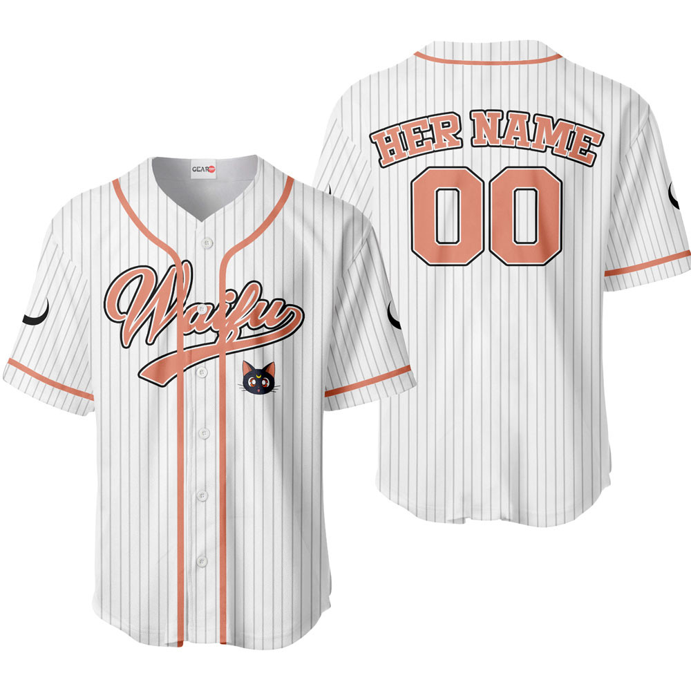Luna Cat Baseball Jersey Waifu Personalized Edition For Men And Women