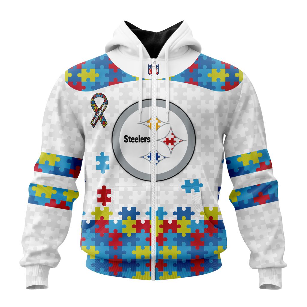 Nfl Pittsburgh Steelers Autism Awareness Design Hoodie Custom 