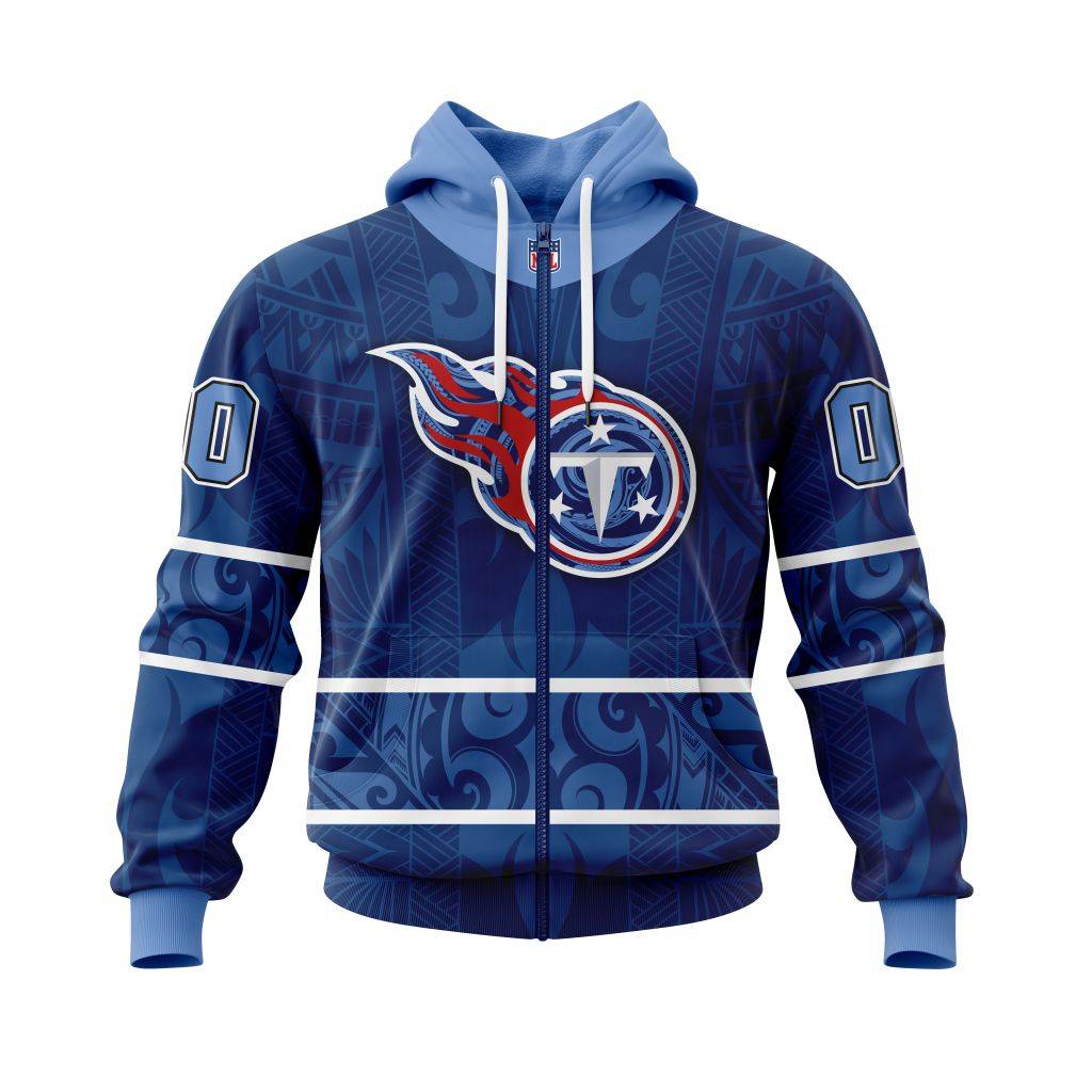 Nfl Tennessee Titans Specialized Native With Samoa Culture Zip Hoodie Personalized 