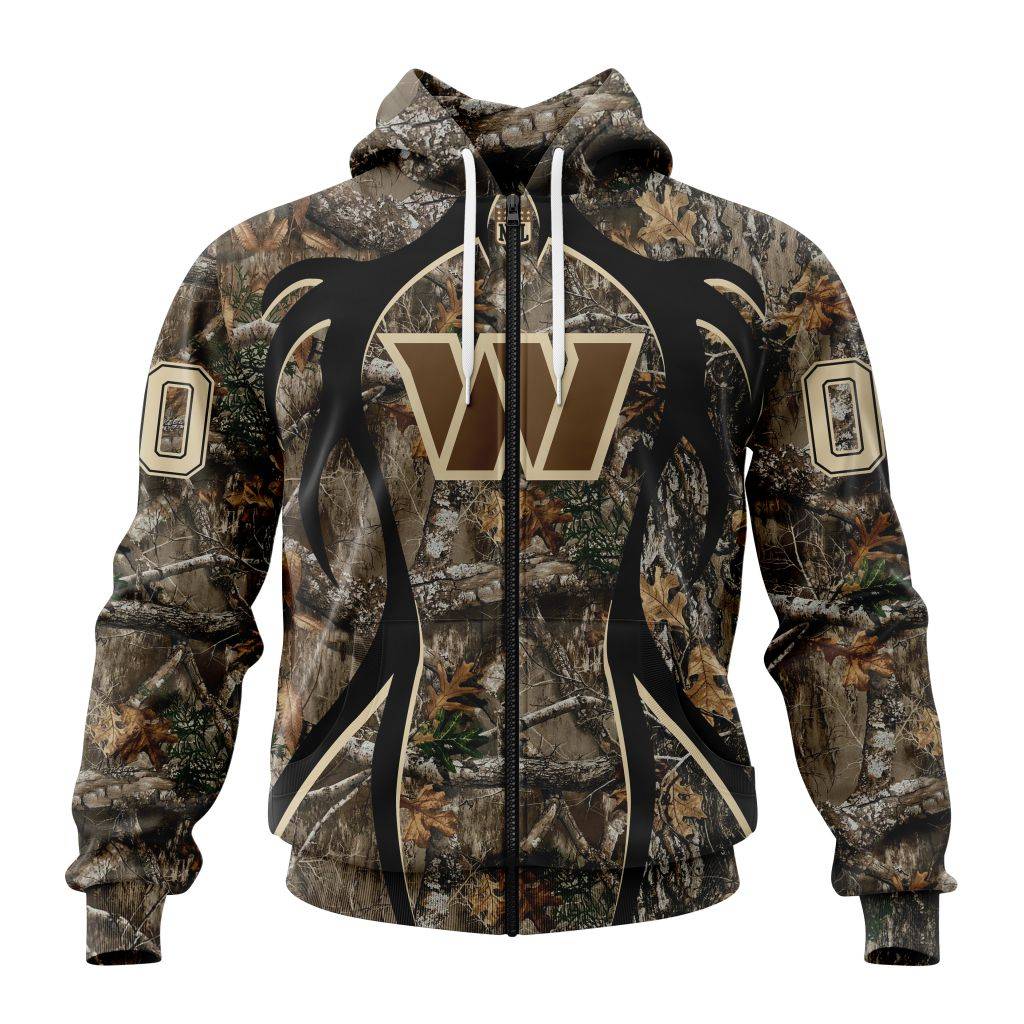 Nfl Washington Commanders Special Hunting Camo Zip Hoodie Personalized 