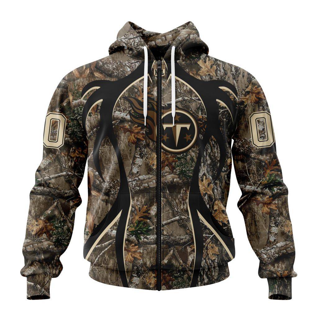 Nfl Tennessee Titans Special Hunting Camo Zip Hoodie Personalized 