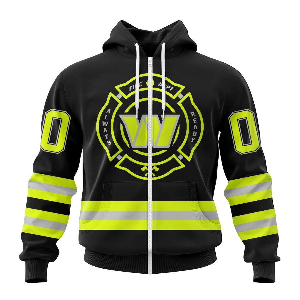 Nfl Washington Commanders Special Firefighter Uniform Design Zip Hoodie Personalized 