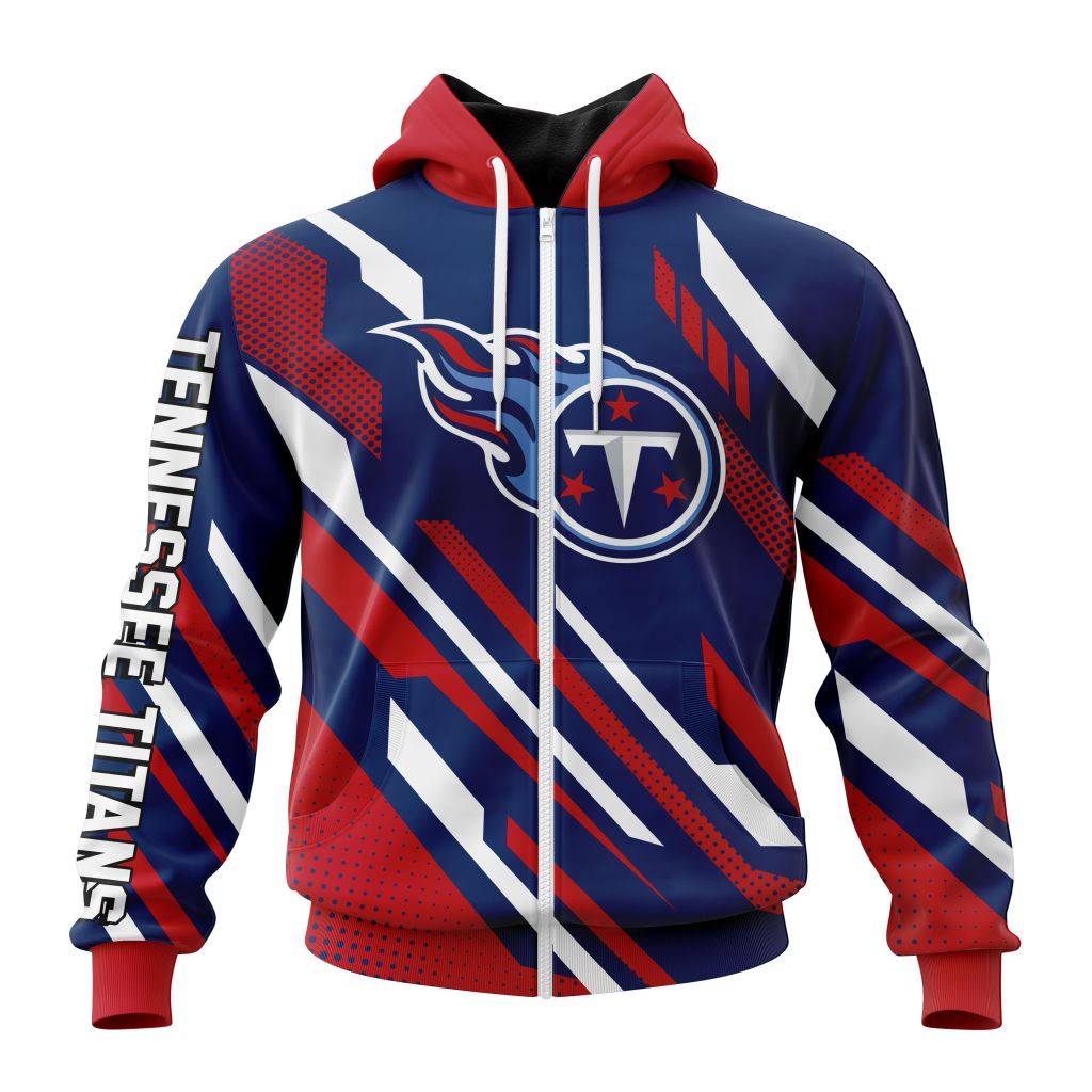 Nfl Tennessee Titans Special Motocross Concept Zip Hoodie Personalized 