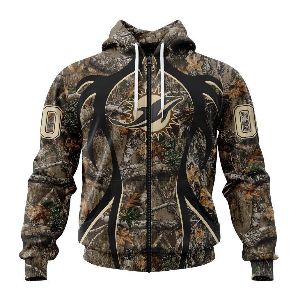 Nfl Miami Dolphins Special Hunting Camo Custom Zip Hoodie