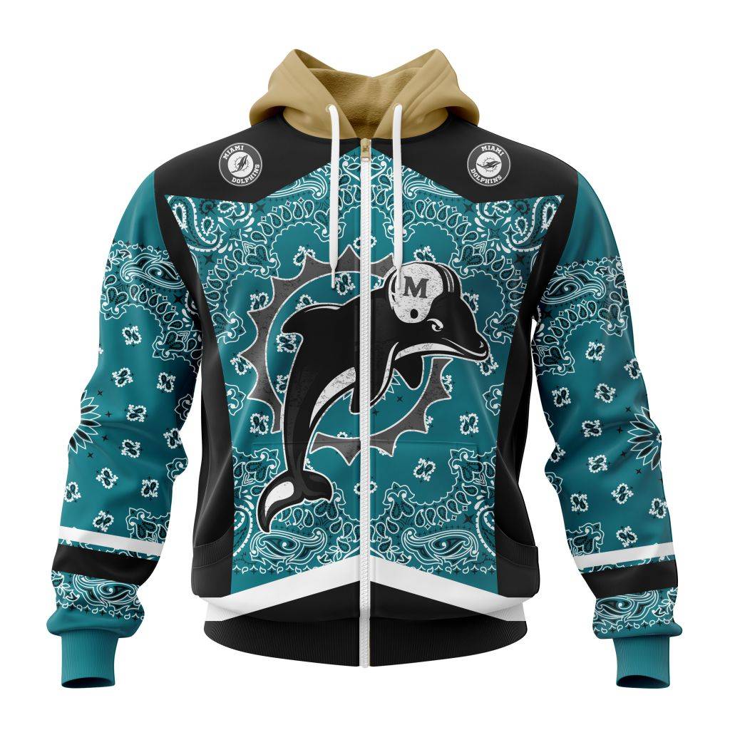 Nfl Miami Dolphins Specialized Classic Style Custom Zip Hoodie