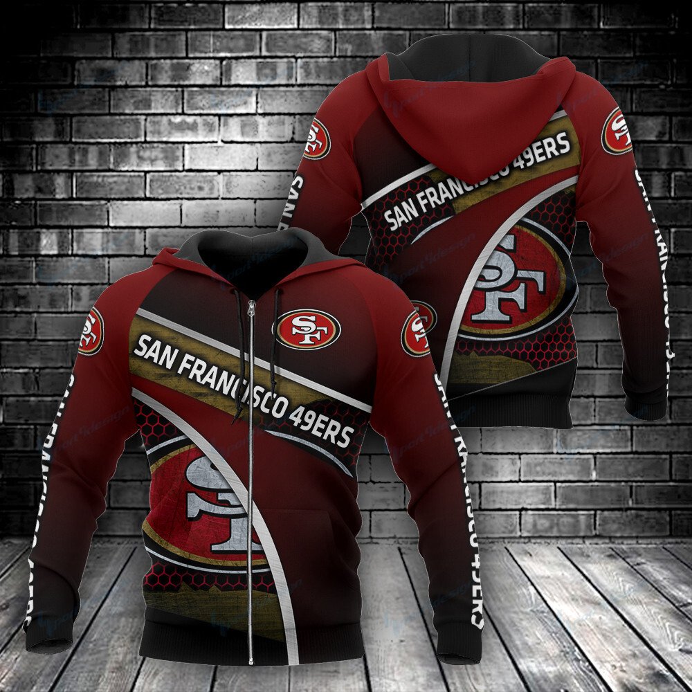 Nfl San Francisco 49Ers Limited Edition Zip Up Hoodie Custom Name And Number