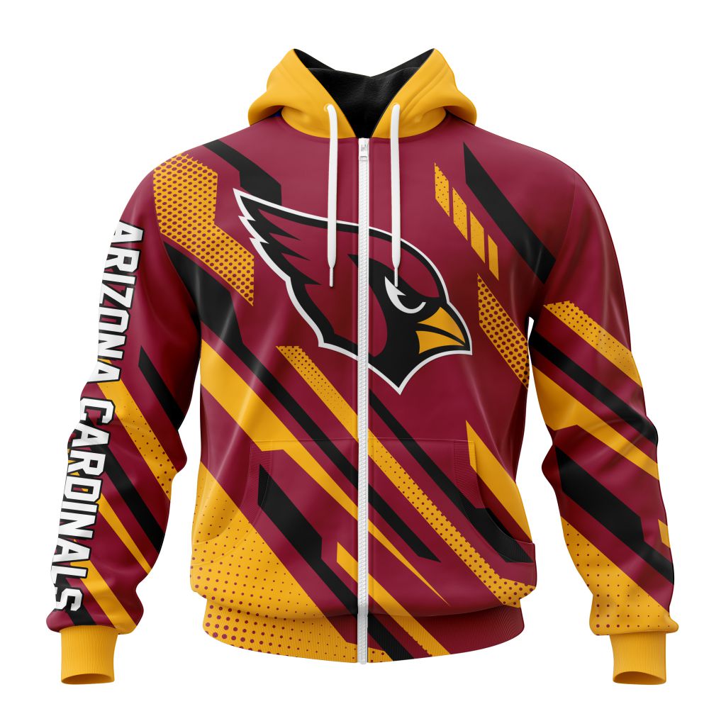 Nfl Arizona Cardinals Custom Name Number Motocross Concept Zip Up Hoodie