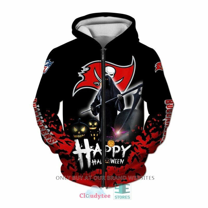 Nfl Tampa Bay Buccaneers Black Halloween Zip Up Hoodie