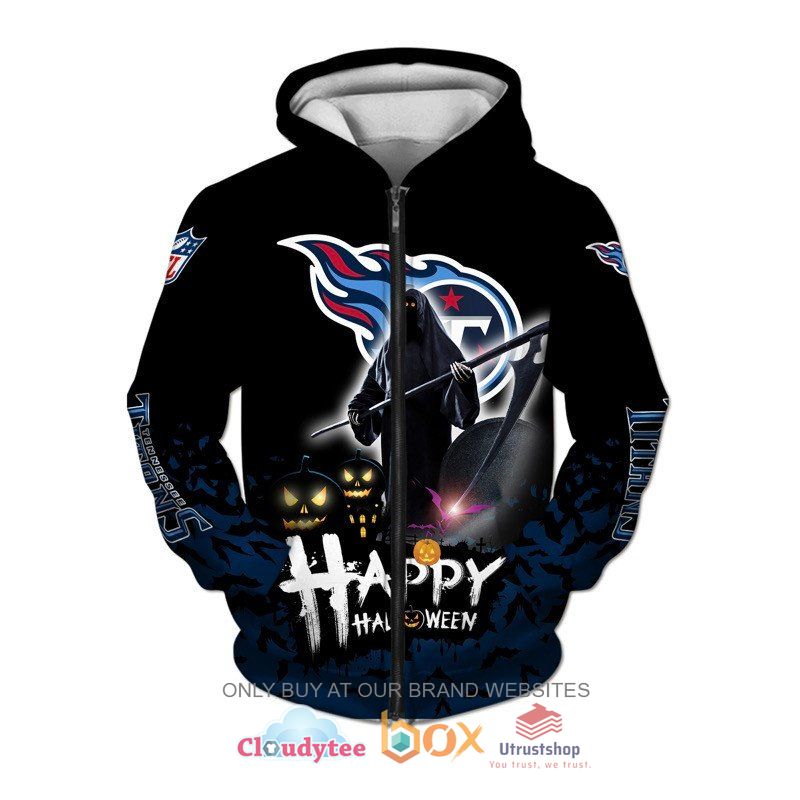 Nfl Tennessee Titans Happy Halloween Zip Up Hoodie