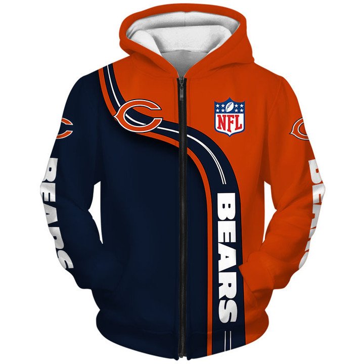 Nfl Chicago Bears Cute Special Fashion Zip Up Hoodie