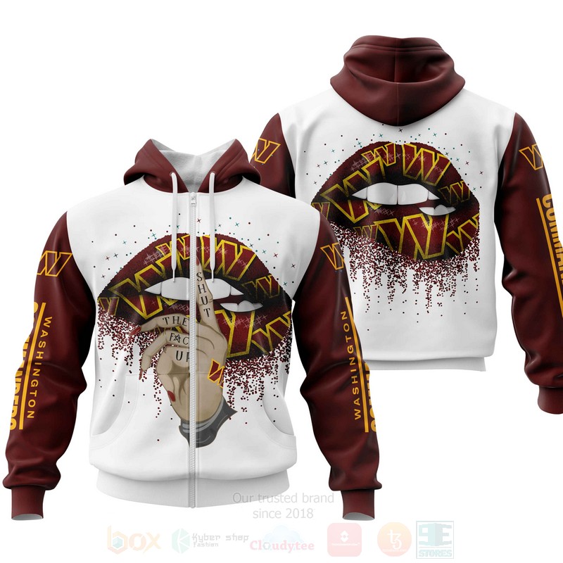 Nfl Washington Commanders Shut The Fuck Up Zip Up Hoodie
