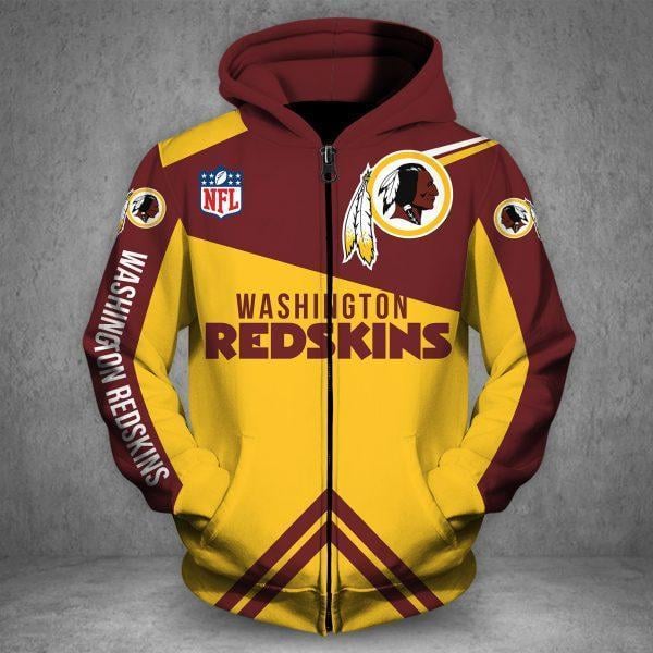 Nfl Washington Redskins Basic Style Zip Up Hoodie