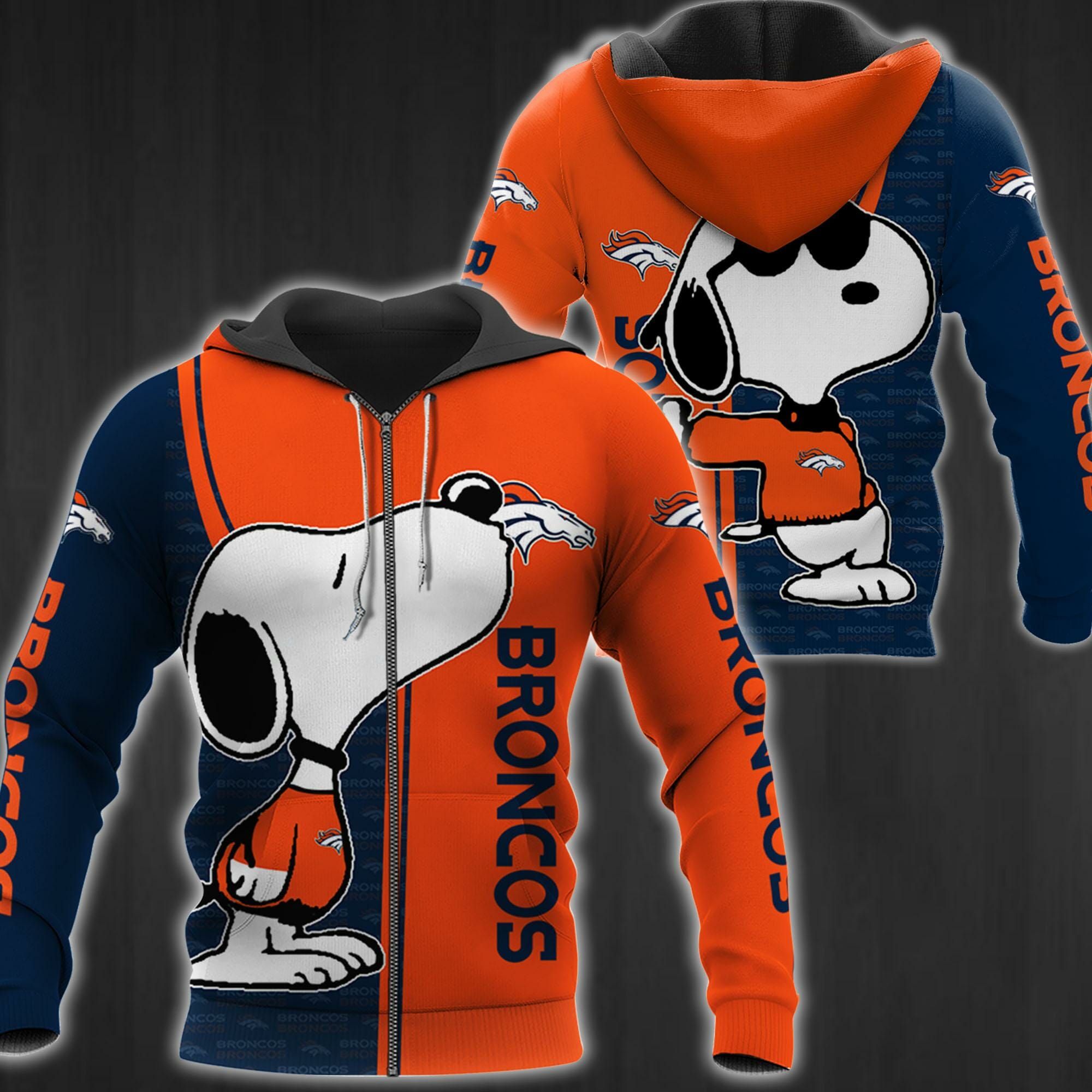 Nfl Washington Redskins Snoopy Zip Up Hoodie