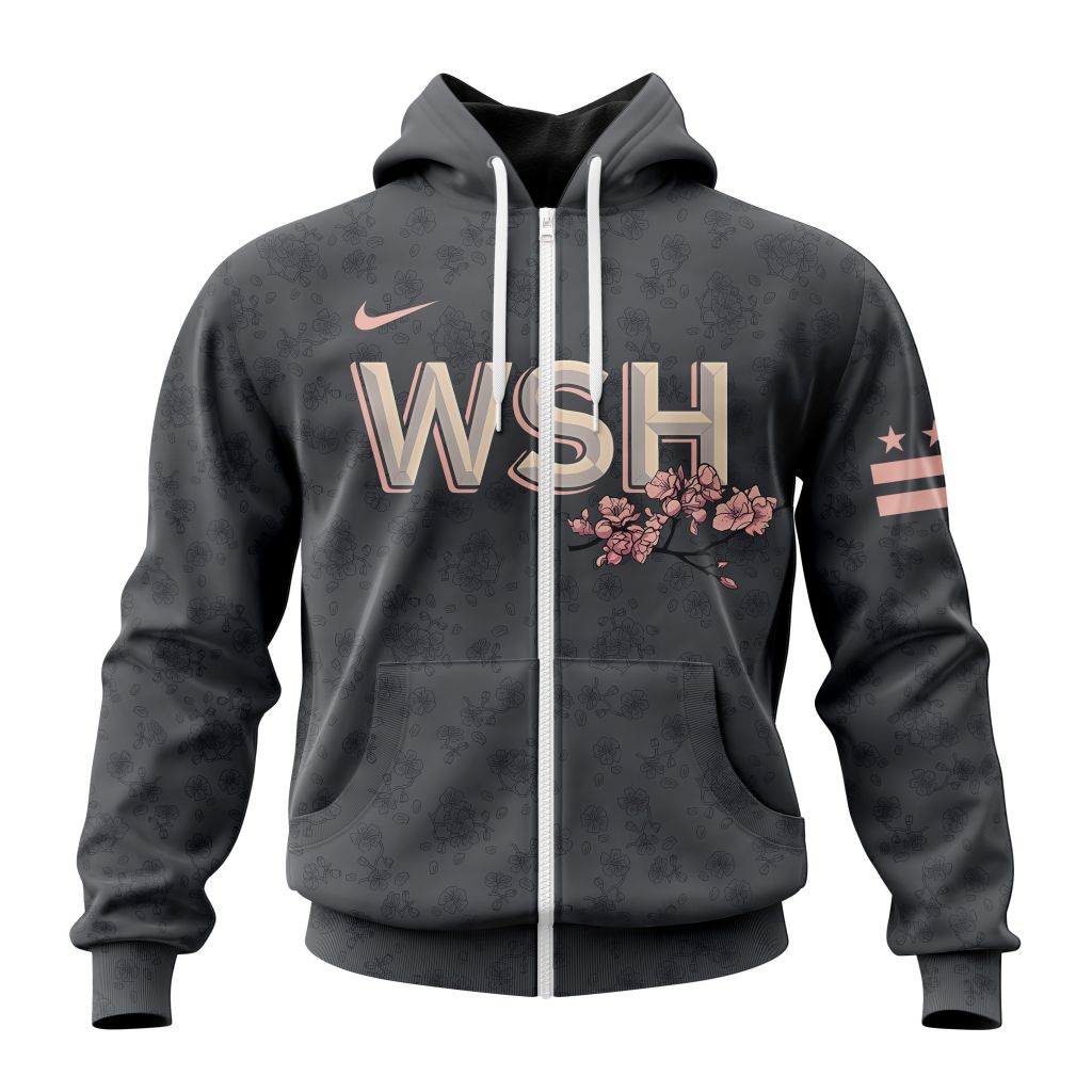 Washington Nationals Mlb Personalized City Connect 3D Zip Hoodie