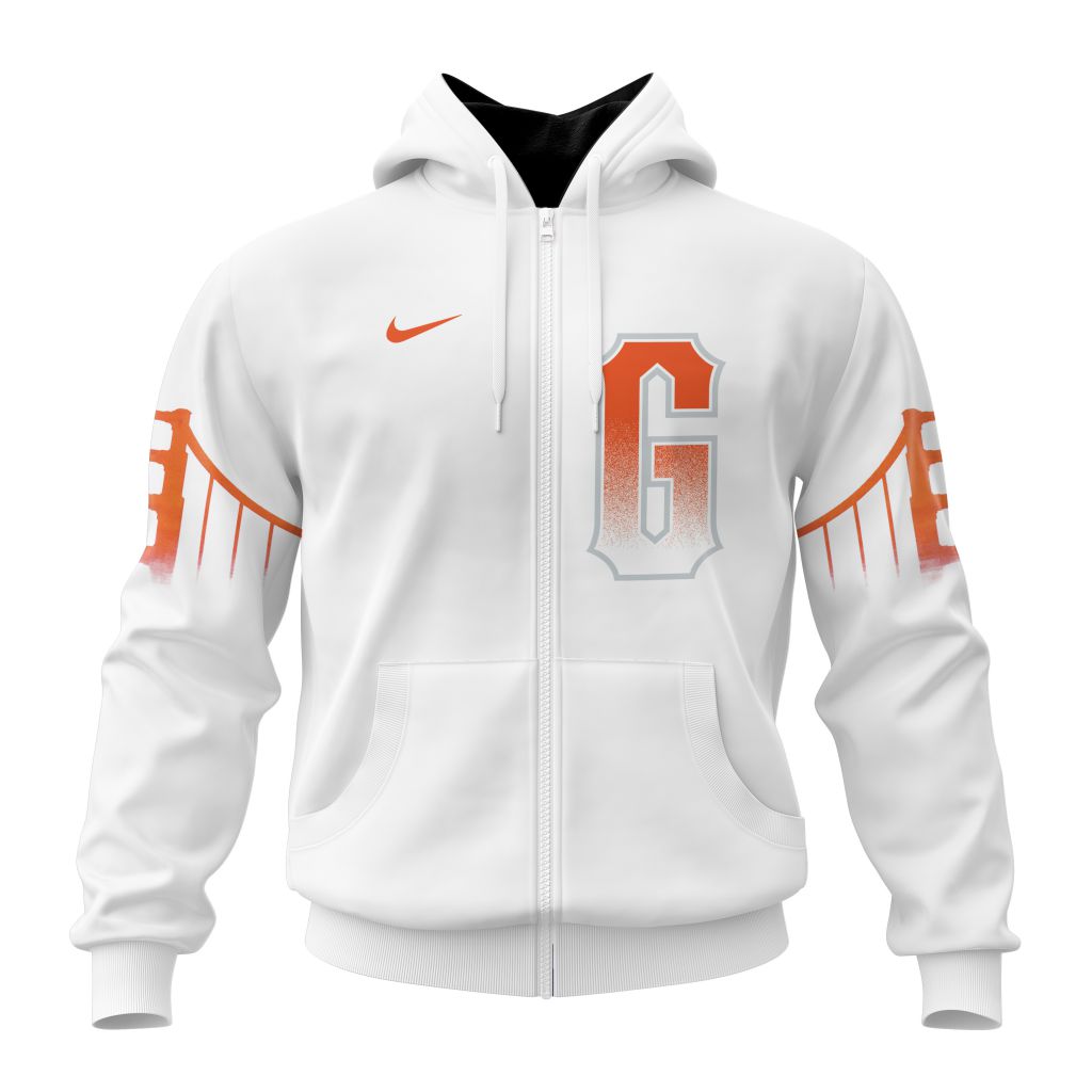 San Francisco Giants Mlb Personalized City Connect 3D Zip Hoodie