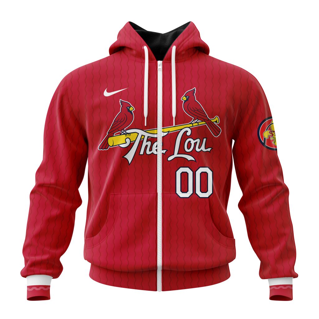 St Louis Cardinals Mlb Personalized City Connect 3D Zip Hoodie