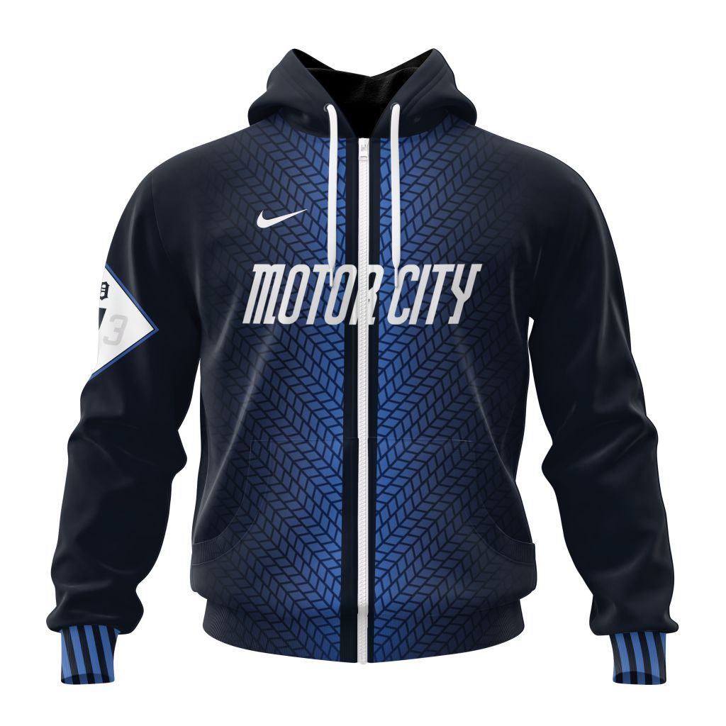 Detroit Tiger Mlb Personalized City Connect 3D Zip Hoodie