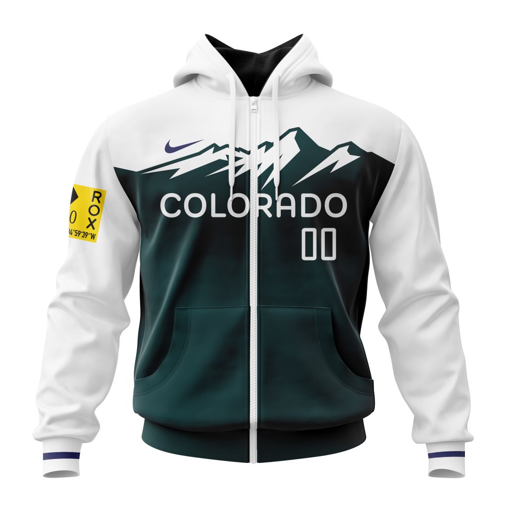 Colorado Rockies Mlb Personalized City Connect 3D Zip Hoodie