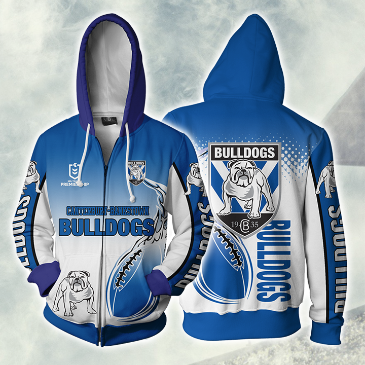 Canterbury-Bankstown Bulldogss Nrl Zip Hoodie Jacket