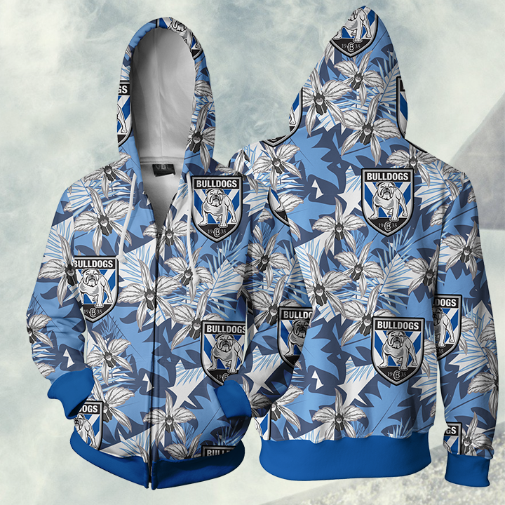Bulldogs Rlfc Nrl Zip Up Hoodie For Sport Fans