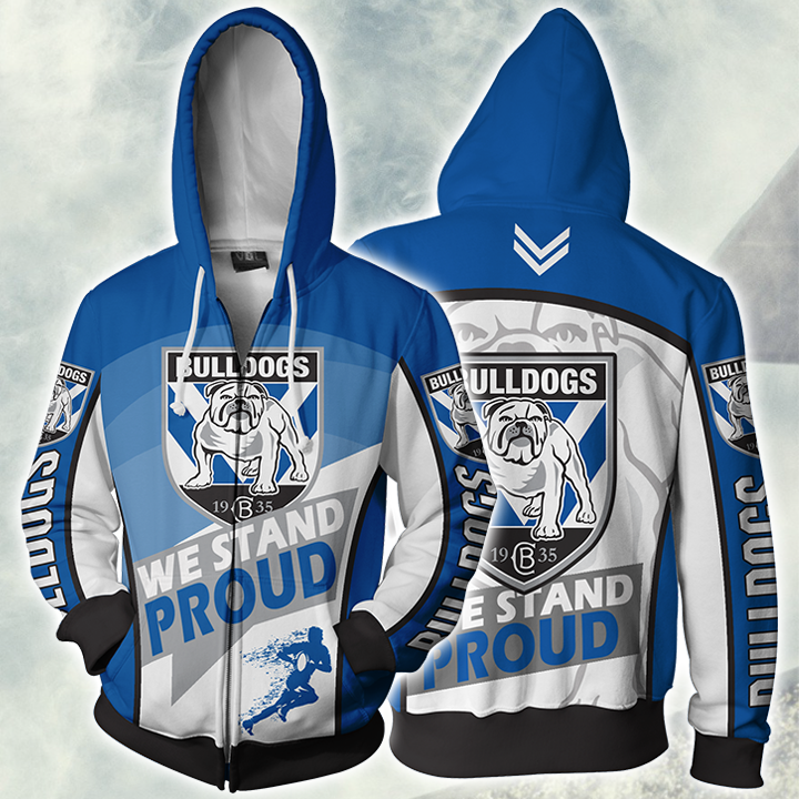 Canterbury-Bankstown Bulldogss Nrl Zip Up Hoodie For Sport Fans