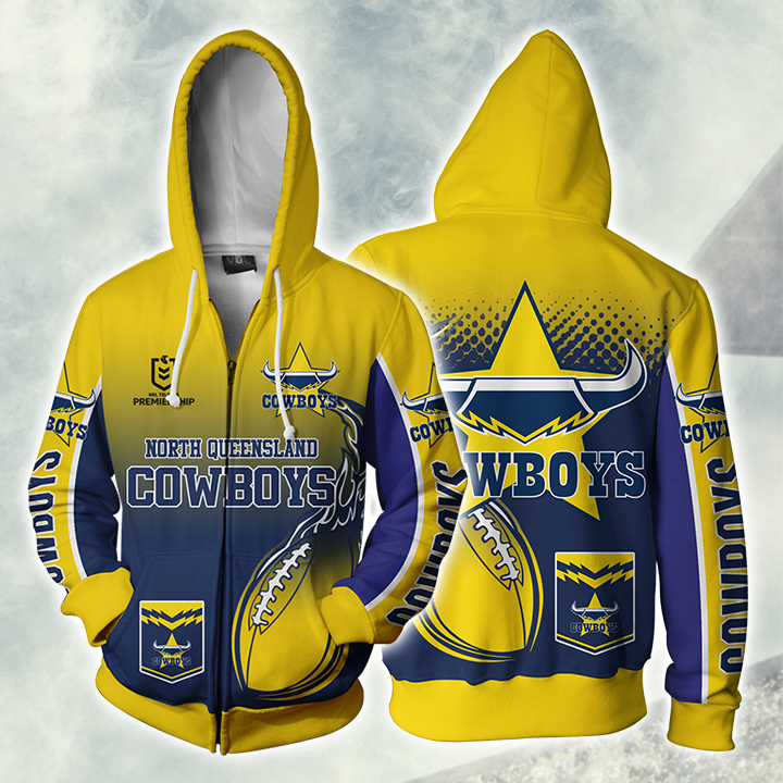 North Queensland Cowboys Nrl Hoodie Zip For Men And Women