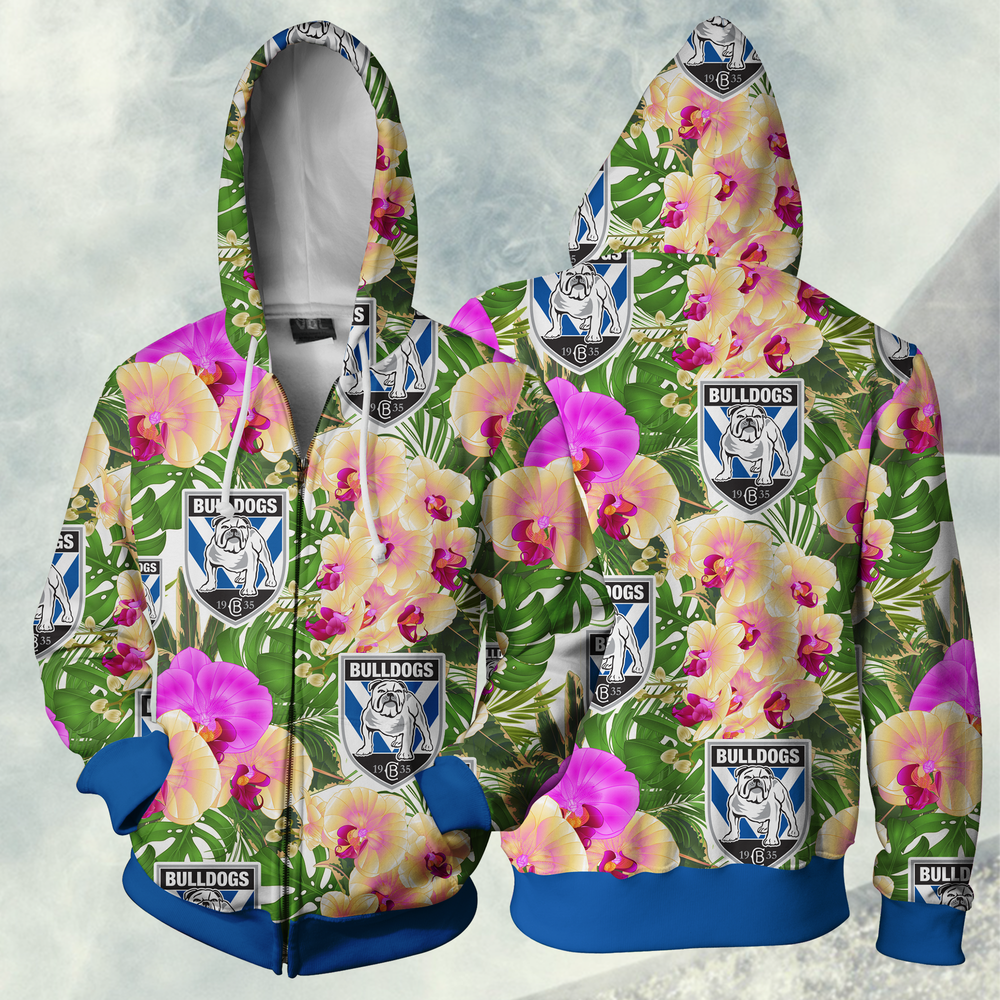 Bulldogs Rlfc Nrl Full Zip Up Hoodie Jacket For Fans
