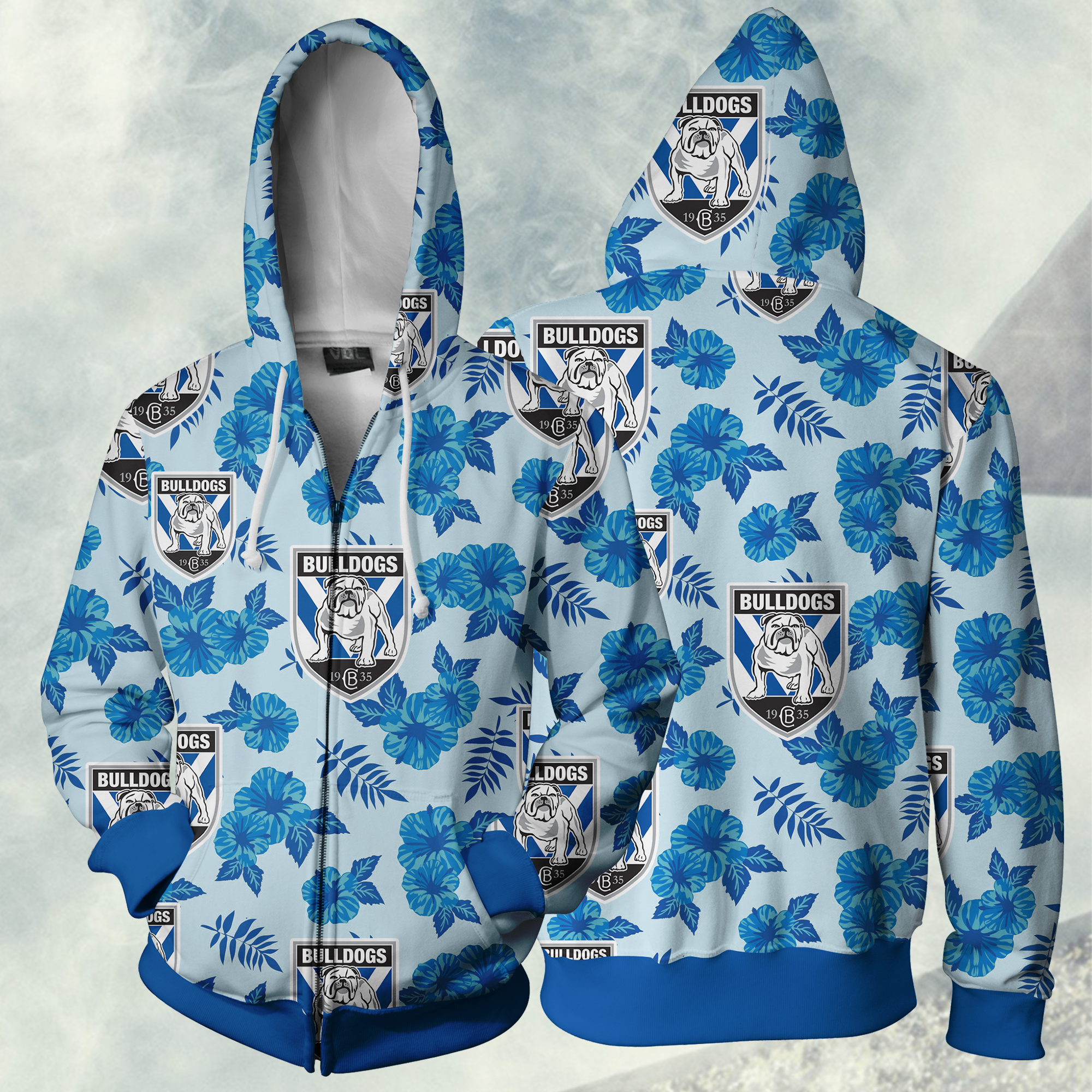 Bulldogs Rlfc Nrl Hoodie Zip For Men And Women