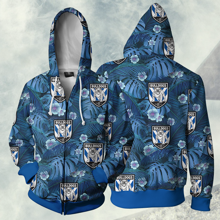 Bulldogs Rlfc Nrl Full Zipper Hoodie Jacket For Fans
