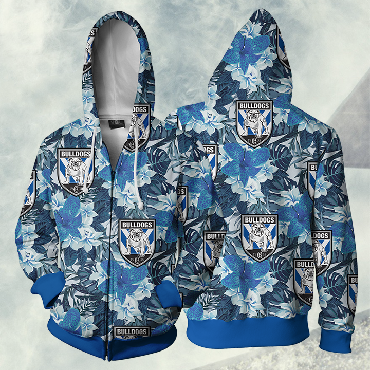 Bulldogs Rlfc Nrl Full Zipper Hoodie Jacket For Sport Fans