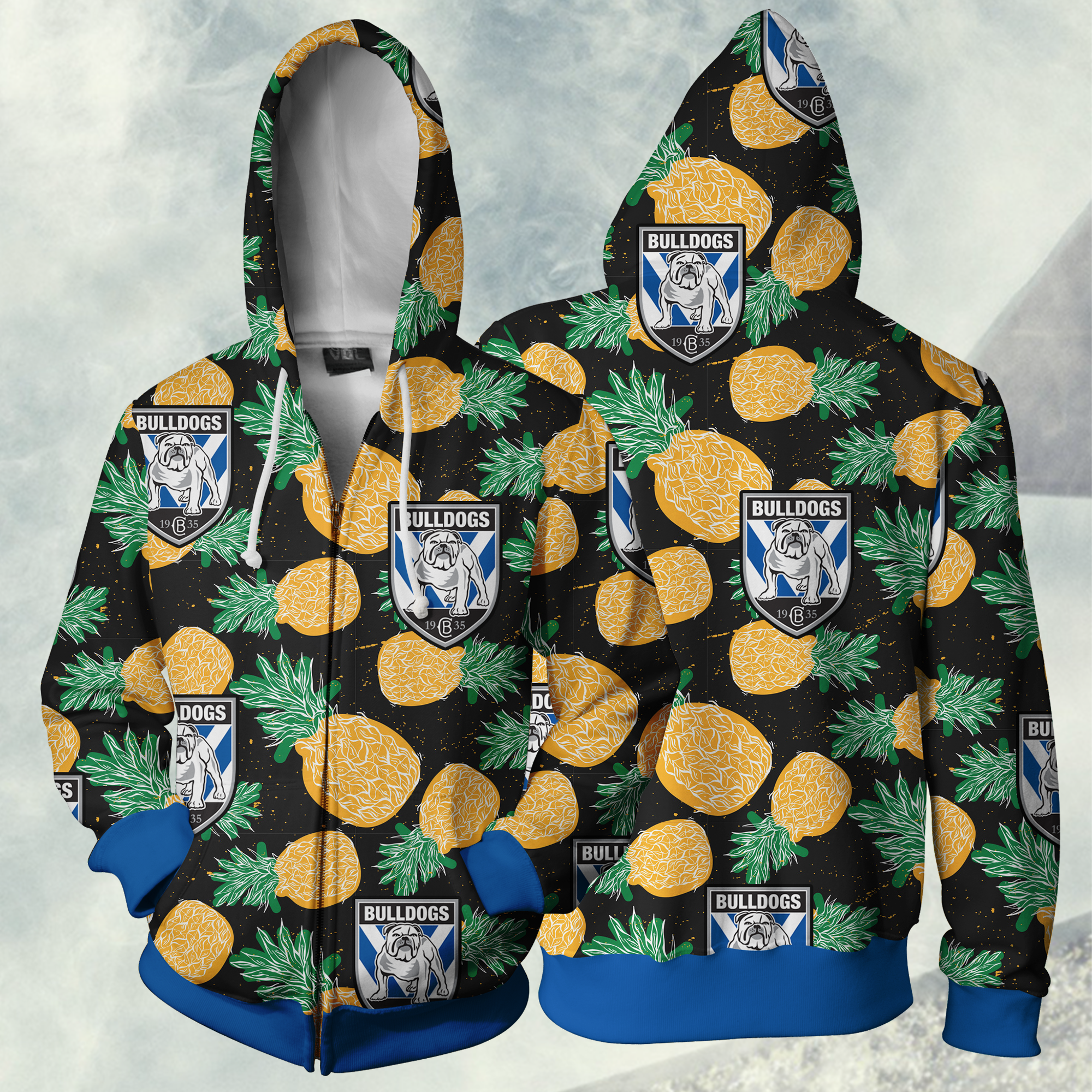 Bulldogs Rlfc Nrl Zipper Hoodie Jacket For Men Women