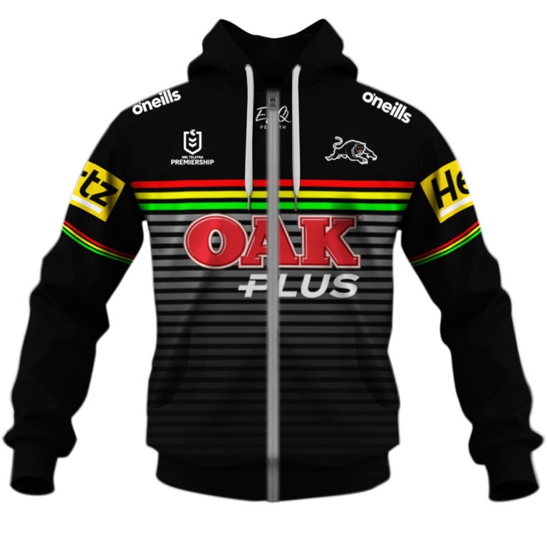 Nrl Penrith Panthers Custom Name Number Home Jersey Zip Up Hoodie