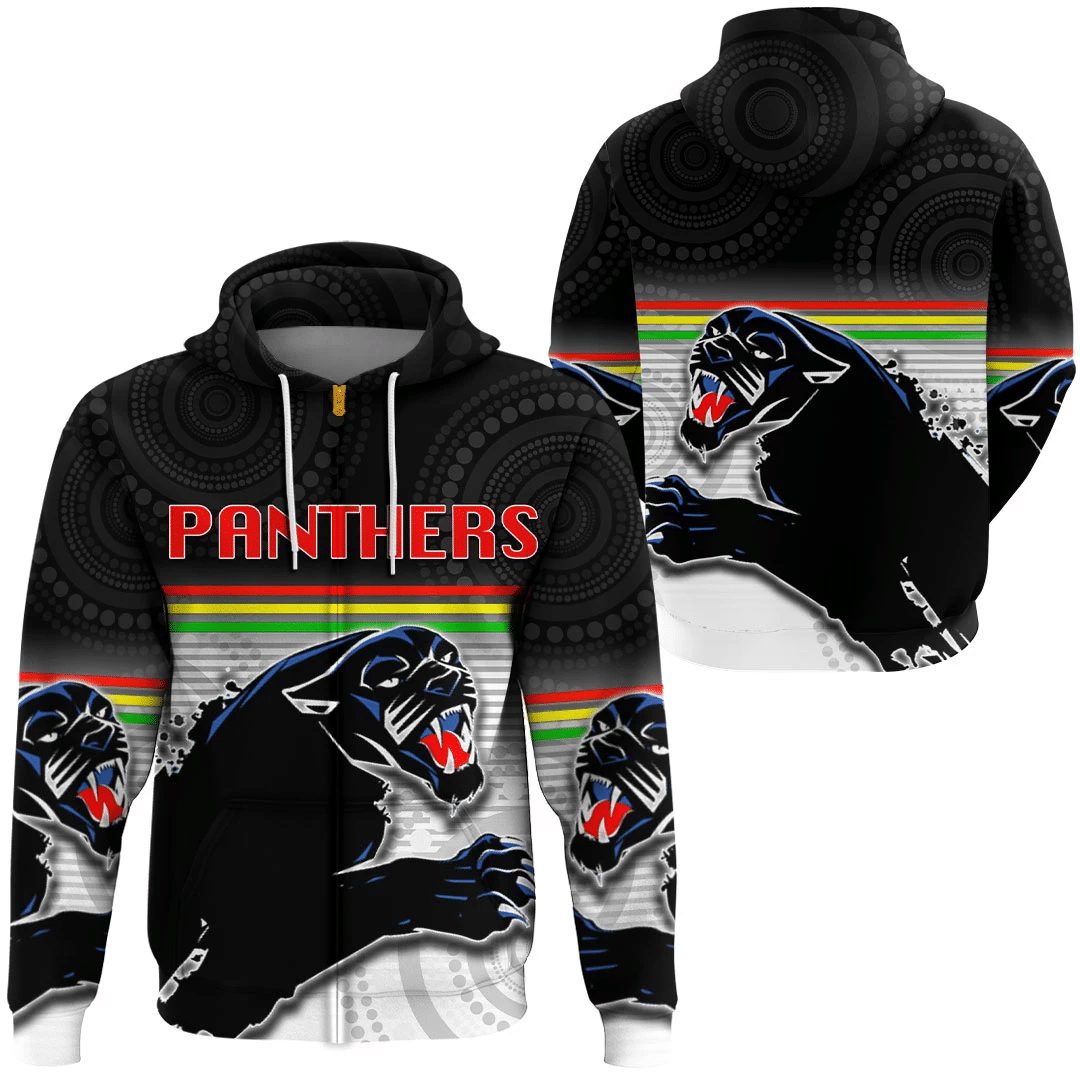 Nrl Penrith Panthers Rugby Team Zip Up Hoodie