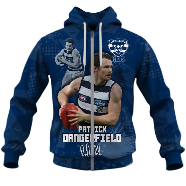 Afl Geelong Cats Patrick Dangerfield #35 Zip Up Hoodie
