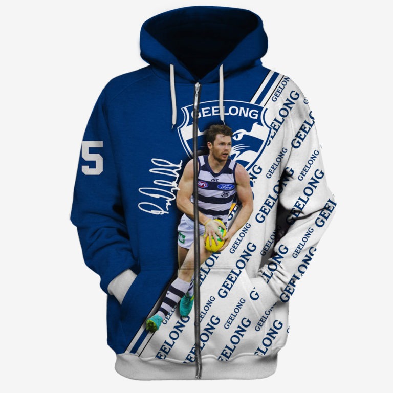 Afl Geelong Cats Patrick Dangerfield #35 Zip Up Hoodie For Fan