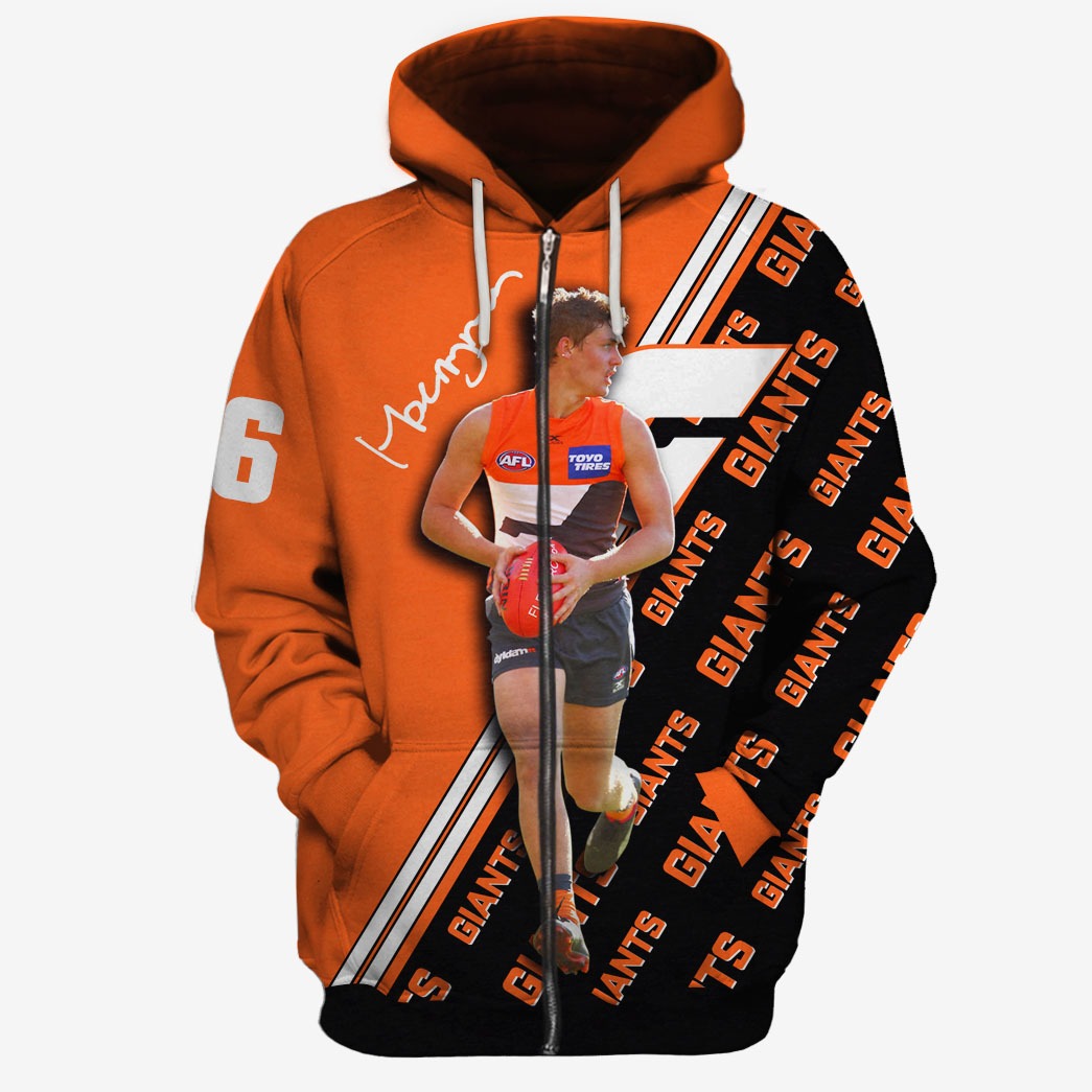 Afl Greater Western Sydney Giants Harry Perryman No 36 Zip Up Hoodie