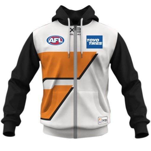Afl Greater Western Sydney Giants Custom Name Number 2020 Clash Guernsey Zip Up Hoodie