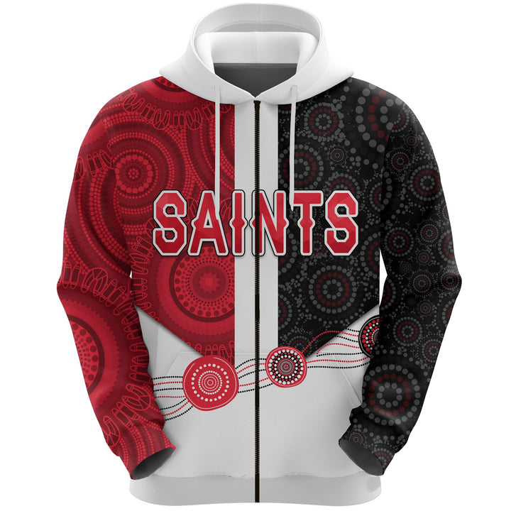 Afl St Kilda Saints Indigenous Zip Up Hoodie